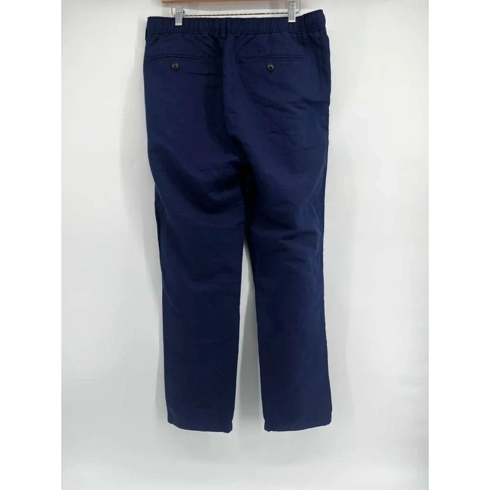 Vineyard Vines Pull On Pants Mens Sz M Blue Straight Drawstring Flat‎ Front